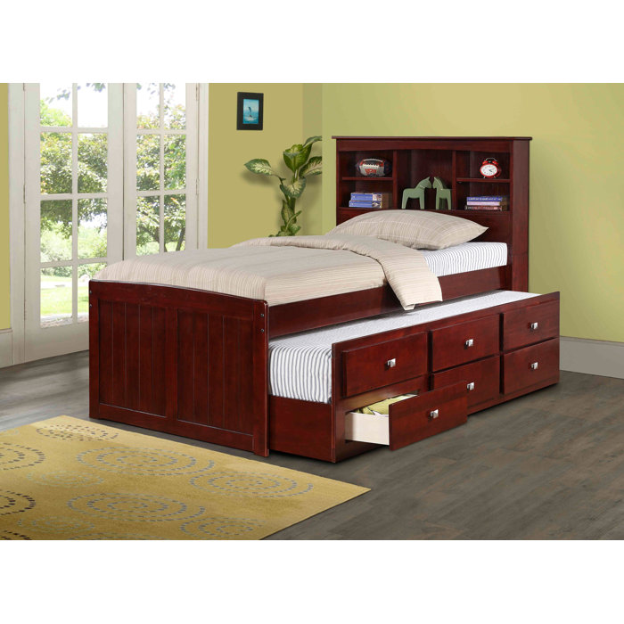 Harriet Bee Radcliffe Twin Solid Wood Mate's & Captain's Bed with